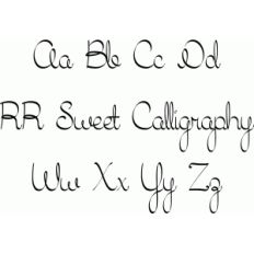 rr sweet calligraphy font