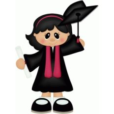 graduate girl throwing hat w black hair pnc