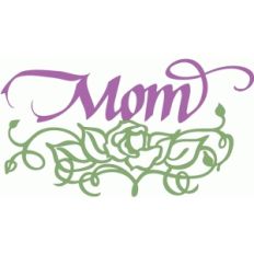 mom and calligraphic rose ornament