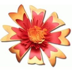 3d gaillardia flower