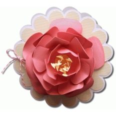 3d scallop circle flower card
