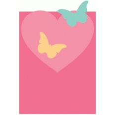 heart butterfly folding journaling card