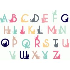 cat alphabet - upper case