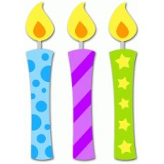 3 birthday candles
