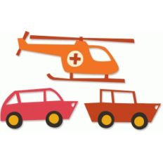 cars and helicopter