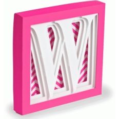 letter w - 3d alphabet shadow box