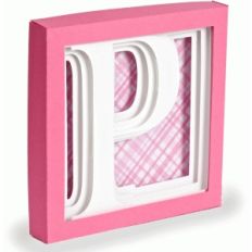 letter p - 3d alphabet shadow box