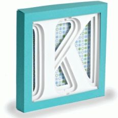 letter k - 3d alphabet shadow box