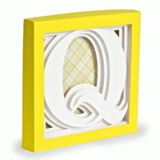 letter q - 3d alphabet shadow box