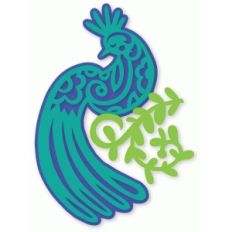 fancy floral bird and vine