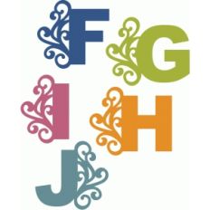 block flourish monogram f-j