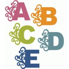 block flourish monogram a-e