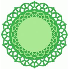 doily set of 2 interlocked curves