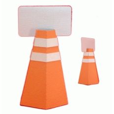 3d mini hazard cone place card