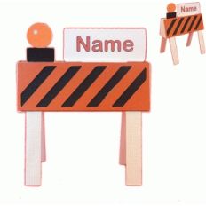 3d hazard flasher place card and tag