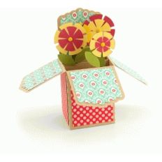 a2 box card: flowers