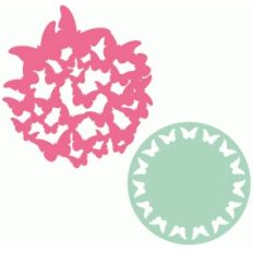 set of 2 butterfly doilies