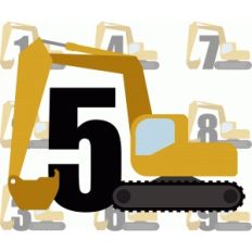 backhoe birthday numbers