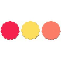 3 scalloped circles