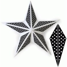polka dot metal star decor