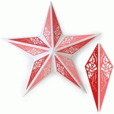 rose metal star decor