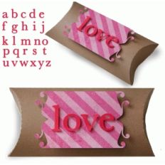 lowercase alphabet pillow box
