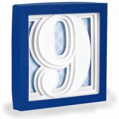 number 9 - 3d shadow box series