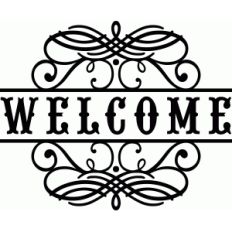 welcome flourish vinyl phrase