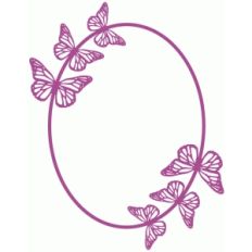 monarch butterfly oval frame