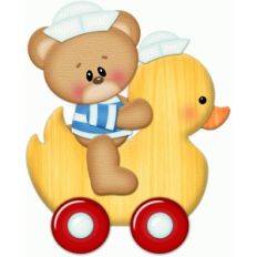 sailor bear on duck toy pnc