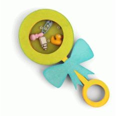 3d shaker embellishment: baby rattle
