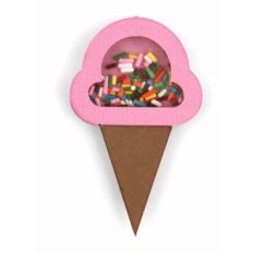 3d shaker embellishment: ice cream cone