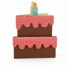 a2 birthday cake shaped card