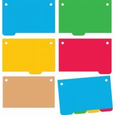 index card book 4 tab dividers