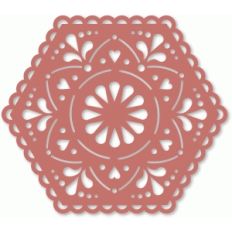 lacy hexagon flower mat