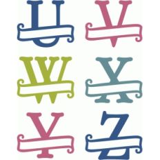 simply elegant banner monograms  u-z