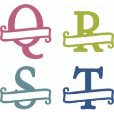 simply elegant banner monograms  q-t