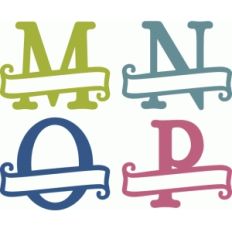 simply elegant banner monograms  m-p