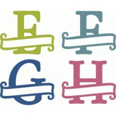 simply elegant banner monograms  e-h