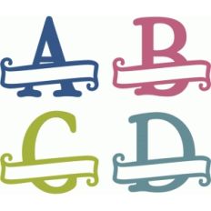 simply elegant banner monograms  a-d