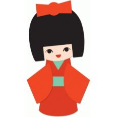 japanese little girl kokeshi doll