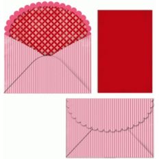 scalloped envelope and liner