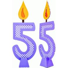 birthday candle number 5 with 3d base