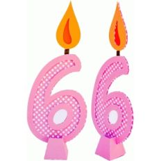 birthday candle number 6 with 3d base