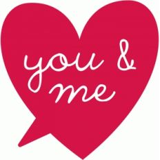 you and me speech bubble