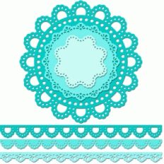 12 inch doily border set eyelet edge