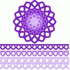 12 inch doily border set bell edge
