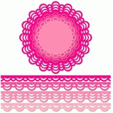 12 inch doily border set multi moon edge