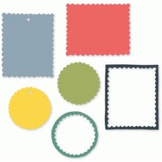 scallop frames and tags set