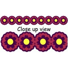 flower border with shadow